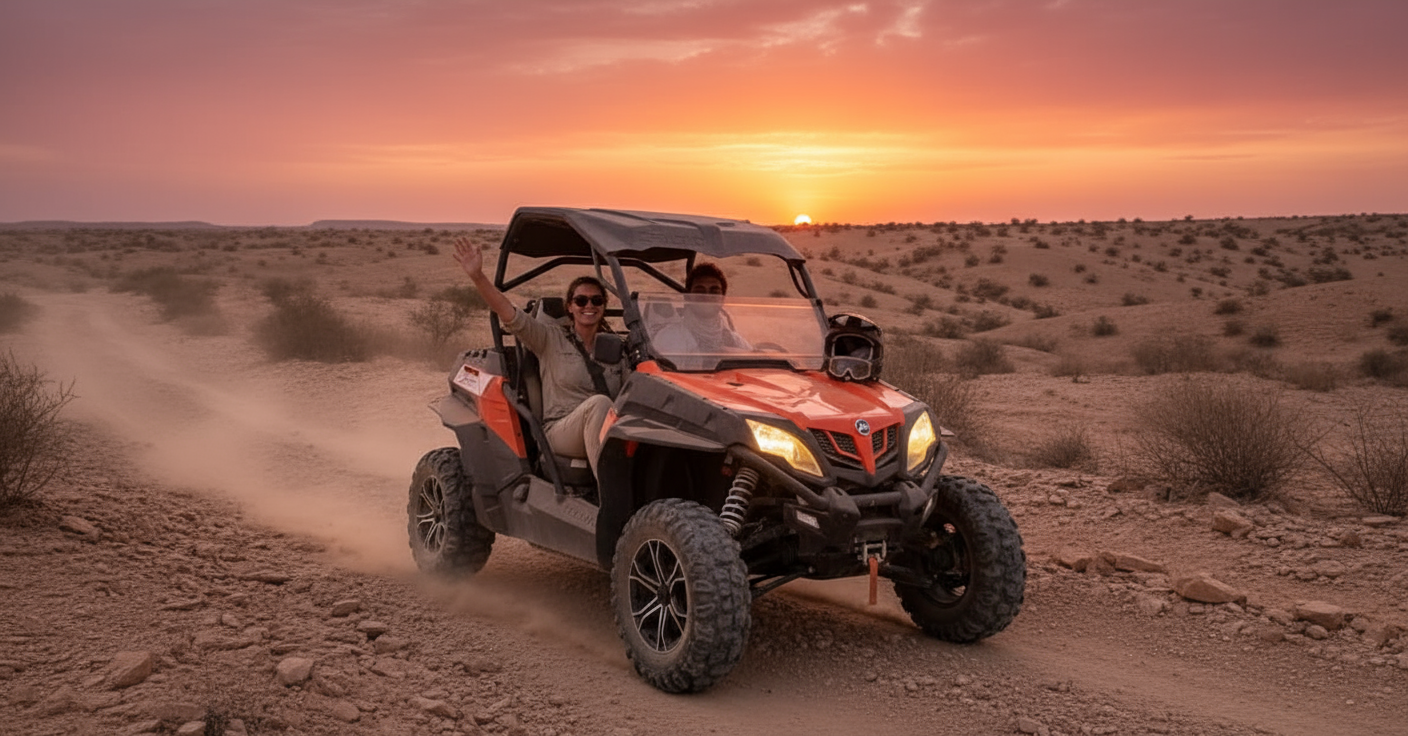 From Agadir/Taghazout: Buggy Safari Adventure & Crocopark experience